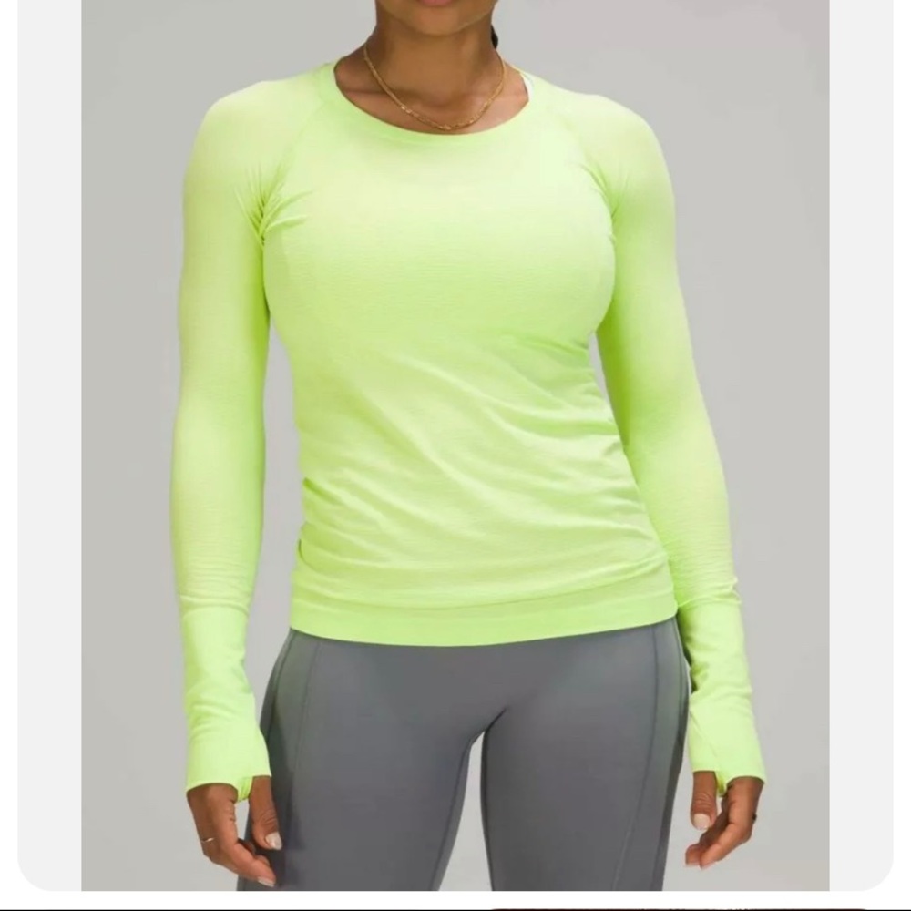 NWT Lululemon Swiftly Tech Long Sleeve Shirt 2.0 Neo Mint NMNM Size 12